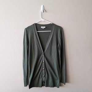 LOFT - Green Cardigan - Size XS